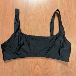 Aerie Black Scoop Neck Bikini Top XL